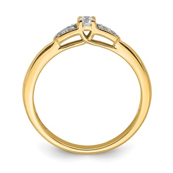 First Promise 14k 1/8 carat Round Diamond Complete Promise/Engagement Ring — alternate view