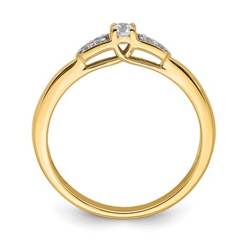 14k 1/8 carat Lab Grown Diamond VS/SI+ G+ Complete Petite Engagement Ring — alternate view