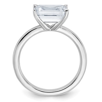 14kw 2.6ct. 9x7mm East West Emerald Solitaire Ring Mounting — alternate view