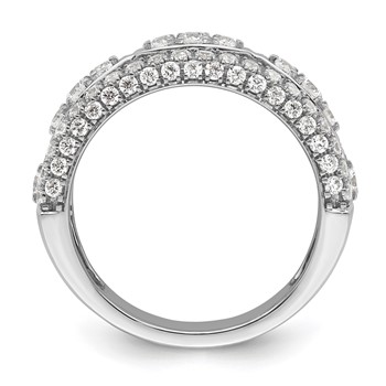 14k White Gold 1 1/5 carat Lab Grown Diamond VS/SI+ G+ Complete Fashion Ring — alternate view