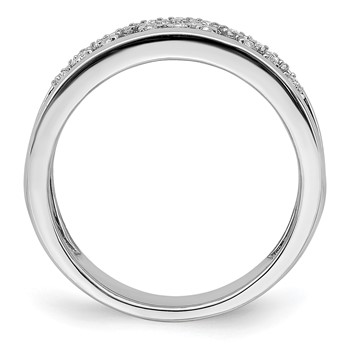 14k White Gold Polished 1/5 carat Diamond Fancy Band — alternate view