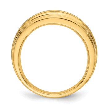 IBGoodman 10k 1 1/2 carat Lab Grown Diamond VS/SI+ G+ Seven Stone Complete Men's Ring — alternate view