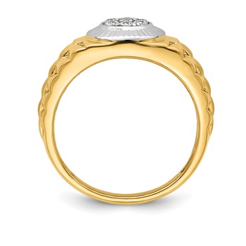 IBGoodman 14k Two-tone 1/4 carat Lab Grown Diamond VS/SI+ G+ Complete Men's Ring — alternate view