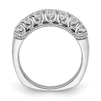 14k White Gold 1 5/8 carat Lab Grown Diamond VS/SI+ G+ Complete Double Row Fashion Band — alternate view