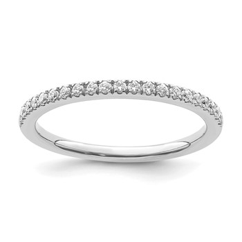 14k White Gold 1/5 carat Diamond Complete Wedding Band