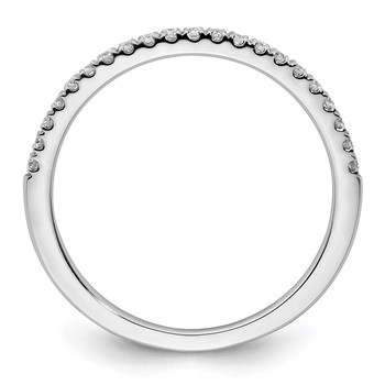 14k White Gold 1/5 carat Diamond Complete Wedding Band — alternate view