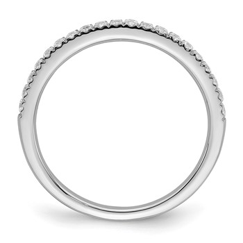 14k White Gold 1/4 carat Diamond Complete Wedding Band — alternate view