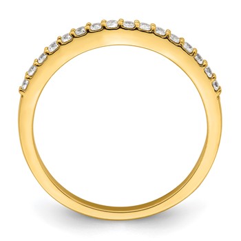 14k 1/5 carat Diamond Contoured Complete Wedding Band — alternate view