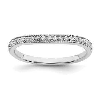 14k White Gold Matching Diamond Wedding Band