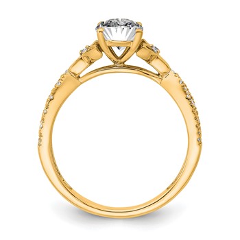 14k Semi-mount Diamond Celtic Knot Engagement Ring — alternate view