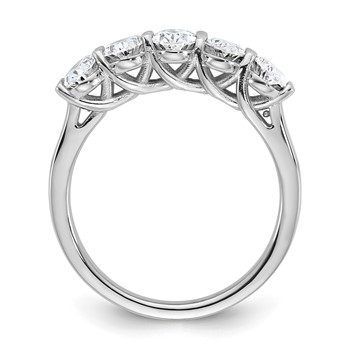 14kw 1.75ctw VS+ F+ Lab Grown Diamond 5 Stone Oval Ring — alternate view