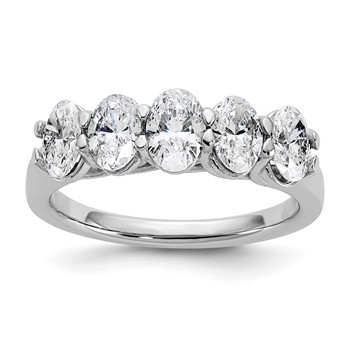 14kw 1.75ctw VS+ F+ Lab Grown Diamond 5 Stone Oval Ring
