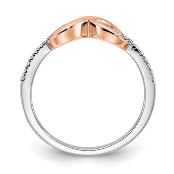 14k Two-tone White & Rose  Infinity Dia Ring-MTG Only — alternate view