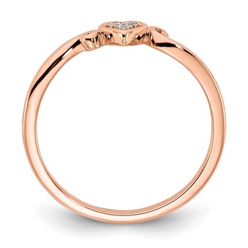 10k Rose Gold Ring 3- 1.3mm RD dia Mel:S45 — alternate view