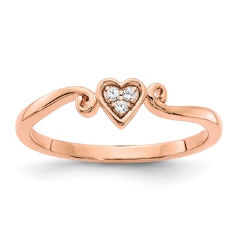 10k Rose Gold Ring 3- 1.3mm RD dia Mel:S45