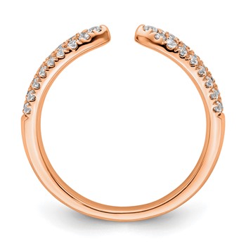 True Origin 14K Rose Gold 1/2 carat Lab Grown Diamond VS+ F+ Complete Wedding Band — alternate view