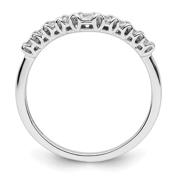 14k White Gold 3/8 carat Lab Grown Diamond VS/SI+ G+ Complete Concaved Band — alternate view