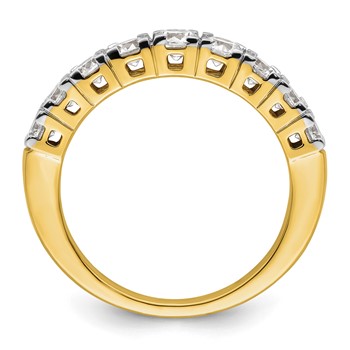 14k 1 carat Lab Grown Diamond VS/SI+ G+ Nine Stone Complete Fashion band — alternate view