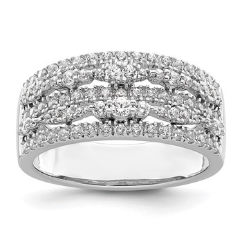 14K White Gold 7/8 carat Complete Diamond Band