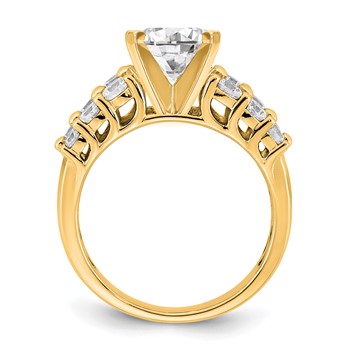 14k 2 7/8 carat Certified Lab Grown Diamond VS+ F+ Round Complete Engagement Ring — alternate view