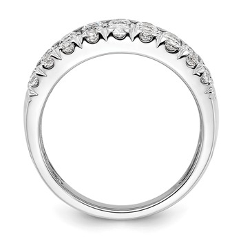 14K White Diamond Wedding Band, Blank, Mtg Only — alternate view