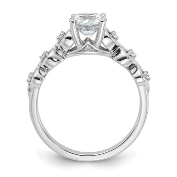 14k White Gold Diamond Semi-Mount Engagement Ring — alternate view