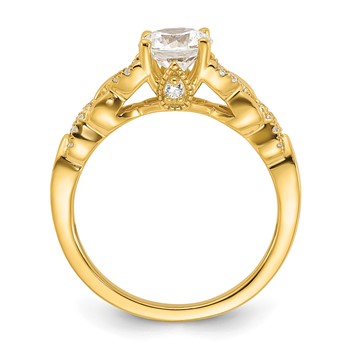 14k Diamond Semi-Mount Engagement Ring — alternate view