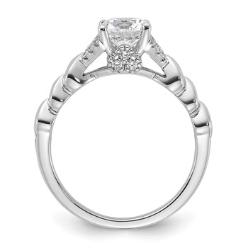14k White Gold Diamond Semi-Mount Engagement Ring — alternate view