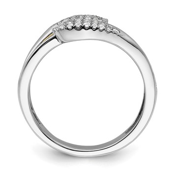 14k Two-Tone 3/8 carat Lab Grown Diamond VS/SI+ G+ Complete Fashion Ring — alternate view