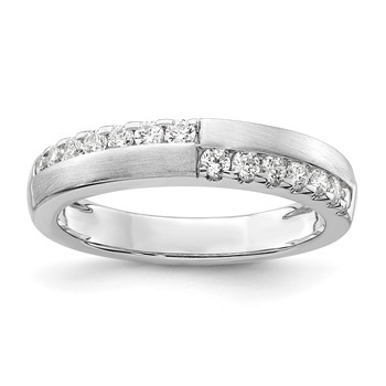14k White Gold 3/8 carat Lab Grown Diamond VS/SI+ G+ Complete Band