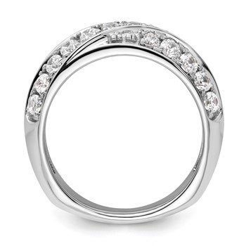 14k White Gold 1 carat Lab Grown Diamond VS/SI+ G+ Complete Band — alternate view