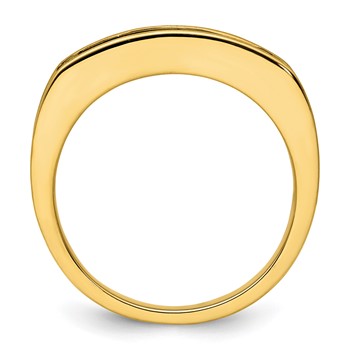 IBGoodman 14k with Black Rhodium 1 carat Lab Grown Diamond VS/SI+ G+ Complete Men's Ring — alternate view