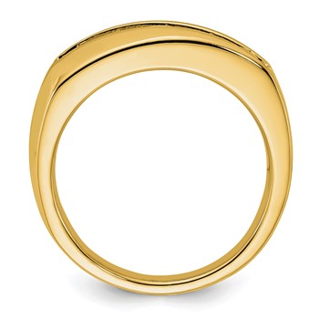 IBGoodman 10k 1 carat Lab Grown Diamond VS/SI+ G+ Five Stone Complete Men's Ring — alternate view