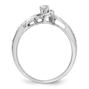 First Promise 14k White Gold 1/5 carat Lab Grown Diamond VS/SI+ G+ Complete Petite Engagement Ring — alternate view
