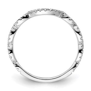 14k White Gold 1/3 carat Lab Grown Diamond VS/SI+ G+ Complete Wedding Band — alternate view