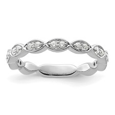 Image of 14k White Gold 1/4 carat Lab Grown Diamond VS/SI+ G+ Complete Fashion Band