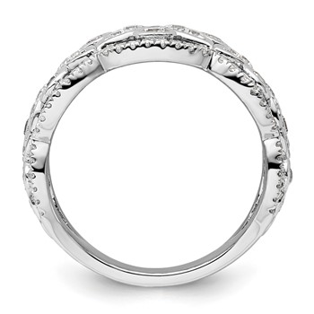 14k White Gold 7/8 carat Lab Grown Diamond VS/SI+ G+ Complete Fashion Ring — alternate view