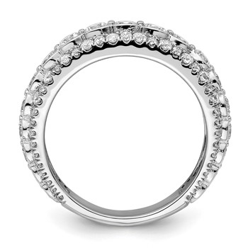 14k White Gold 2 carat Lab Grown Diamond VS/SI+ G+ Complete Fashion Ring — alternate view