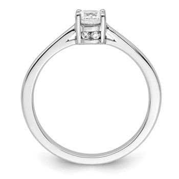10k White Gold 1 carat Lab Grown Diamond VS/SI+ G+ Complete Engagement Ring — alternate view
