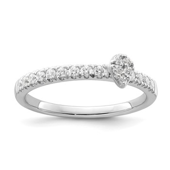 Two Promises 14k White Gold 1/4 carat Lab Grown Diamond VS/SI+ G+ Complete Promise Band