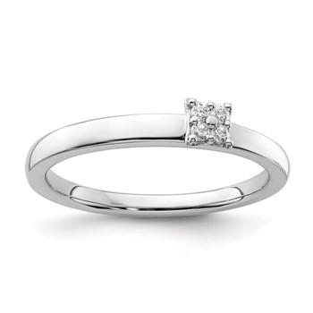 Two Promises 14k White Gold 1/20 carat Lab Grown Diamond VS/SI+ G+ Complete Promise Band