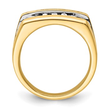 IBGoodman 14k Rhodium-plated 1 1/6 carat Lab Grown Diamond VS/SI+ G+ Men's Ring — alternate view