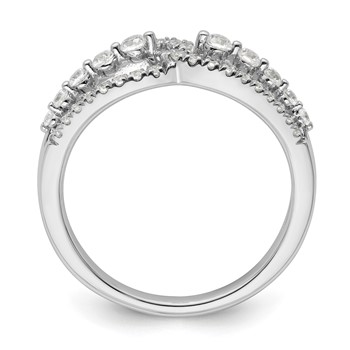 14k White Gold 1/2 carat Lab Grown Diamond VS/SI+ G+ Complete Fashion Ring — alternate view