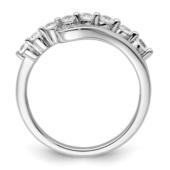 14k White Gold 1/2 carat Lab Grown Diamond VS/SI+ G+ Complete Fashion Ring — alternate view