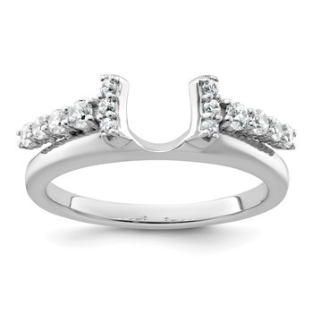 14k White Gold Complete Diamond Wrap Ring