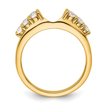 14k 1/2 carat Lab Grown Diamond VS/SI+ G+ Complete Ring Wrap — alternate view