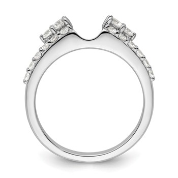 14k White Gold 1/2 carat Lab Grown Diamond VS/SI+ G+ Complete Ring Wrap — alternate view