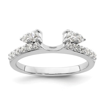 14k White Gold 1/2 carat Lab Grown Diamond VS/SI+ G+ Complete Ring Wrap