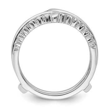 14k White Gold 3/4 carat Lab Grown Diamond VS/SI+ G+ Complete Ring Guard — alternate view