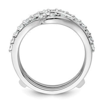 14k White Gold 1 carat Lab Grown Diamond VS+ F+ Complete Ring Guard — alternate view